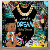 Aperturee - Aperturee Graffiti Brick Wall Hiphop Dream Baby Shower Backdrop